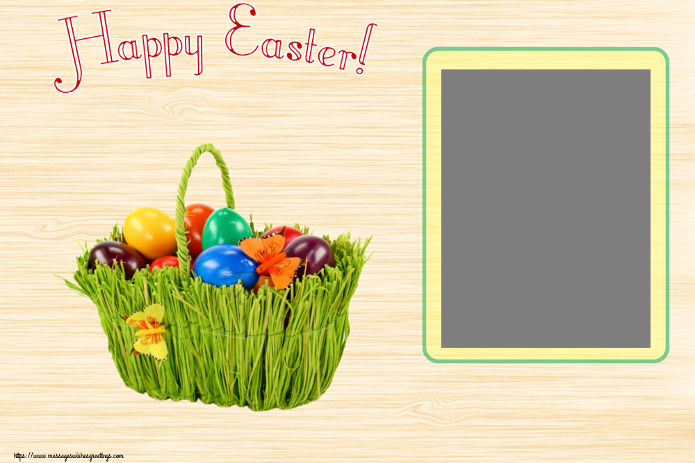 Custom Greetings Cards for Easter - Happy Easter! - Photo Frame
