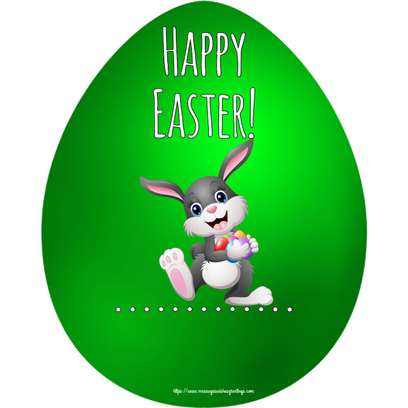 Custom Greetings Cards for Easter - Rabbit | Happy Easter! ...