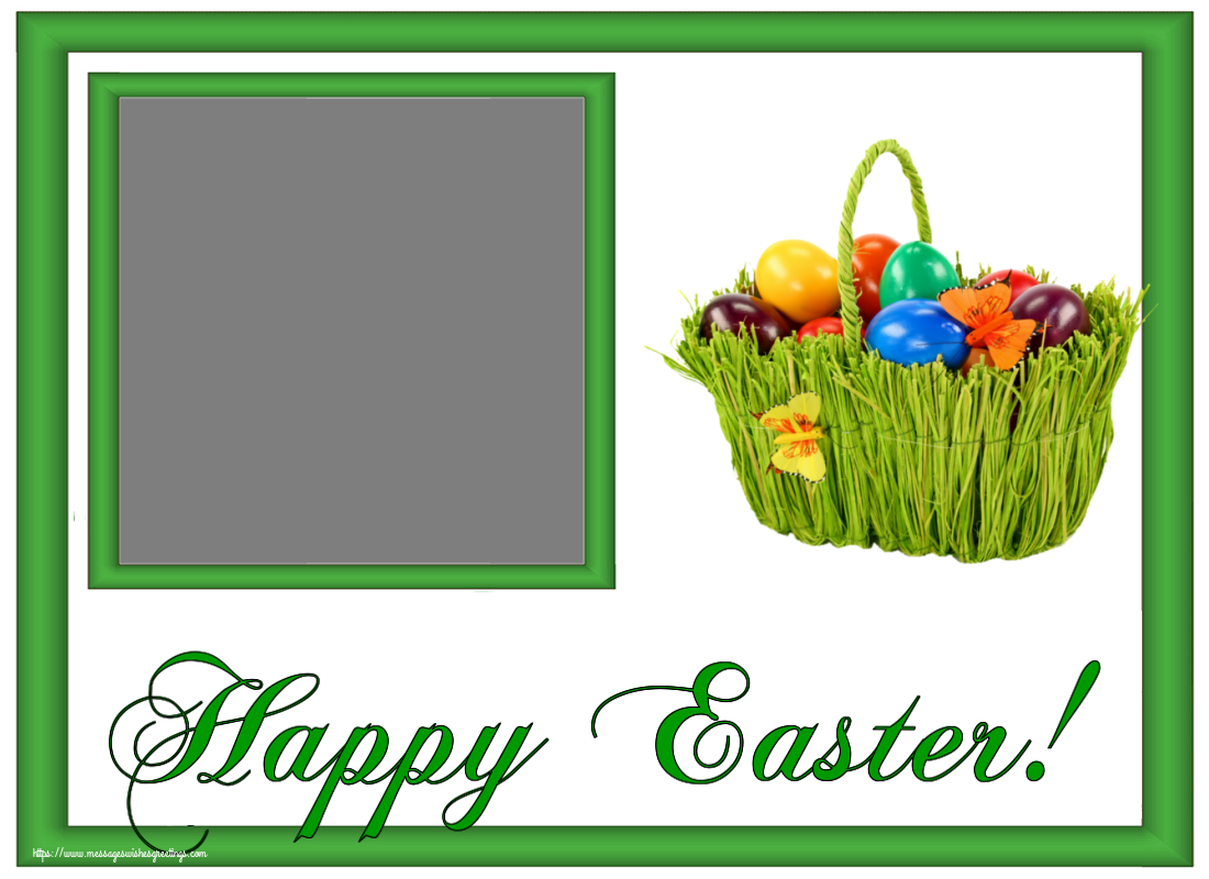 Custom Greetings Cards for Easter - Eggs & Photo Frame | Happy Easter! - Create with your facebook profile photo