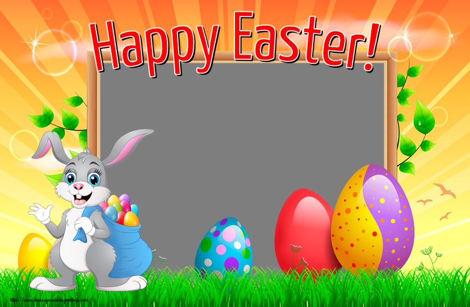 Custom Greetings Cards for Easter - Happy Easter! - Photo Frame