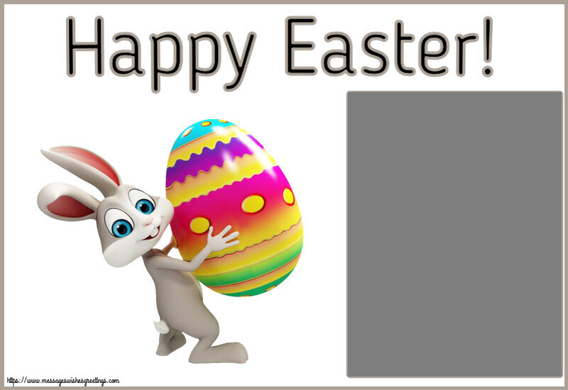 Custom Greetings Cards for Easter - Happy Easter! - Photo Frame