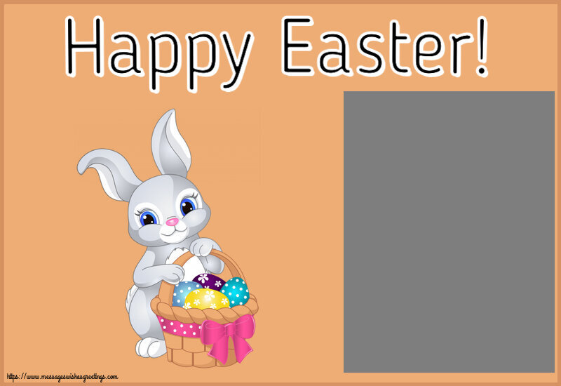 Custom Greetings Cards for Easter - Happy Easter! - Photo Frame