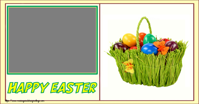 Custom Greetings Cards for Easter - Happy Easter! - Photo Frame