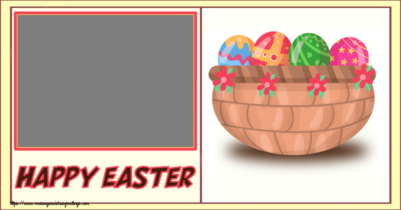 Custom Greetings Cards for Easter - Happy Easter! - Photo Frame