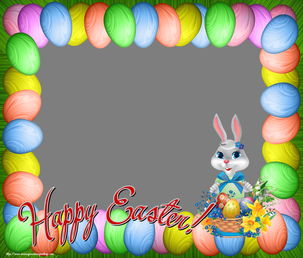 Custom Greetings Cards for Easter - Happy Easter! - Photo Frame