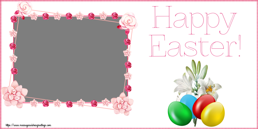 Custom Greetings Cards for Easter - Happy Easter! - Photo Frame