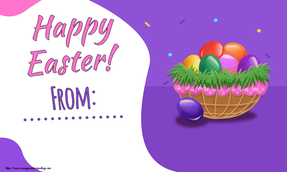 Custom Greetings Cards for Easter - Eggs | Happy Easter! From: ...