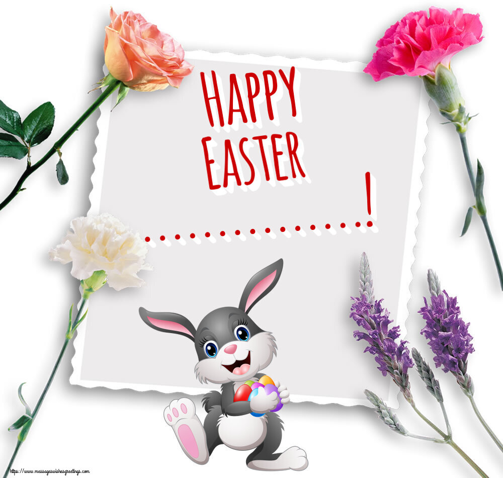 Custom Greetings Cards for Easter - Rabbit | Happy Easter ...!