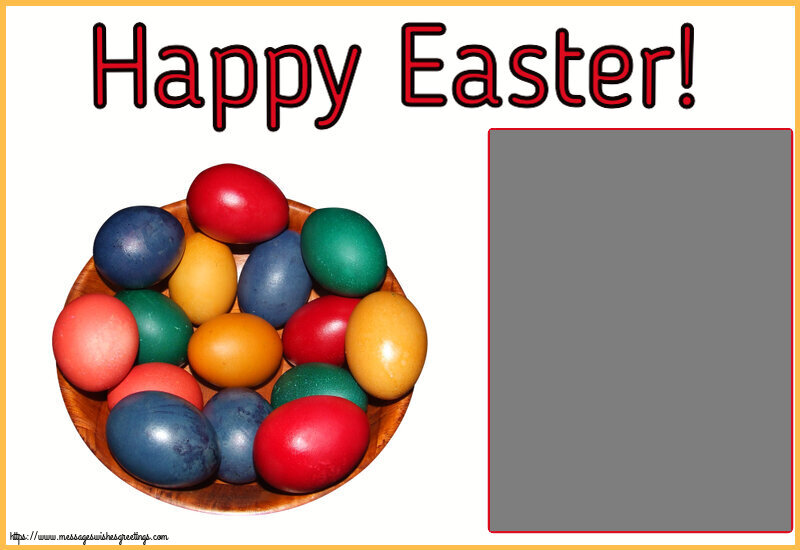 Custom Greetings Cards for Easter - Happy Easter! - Photo Frame