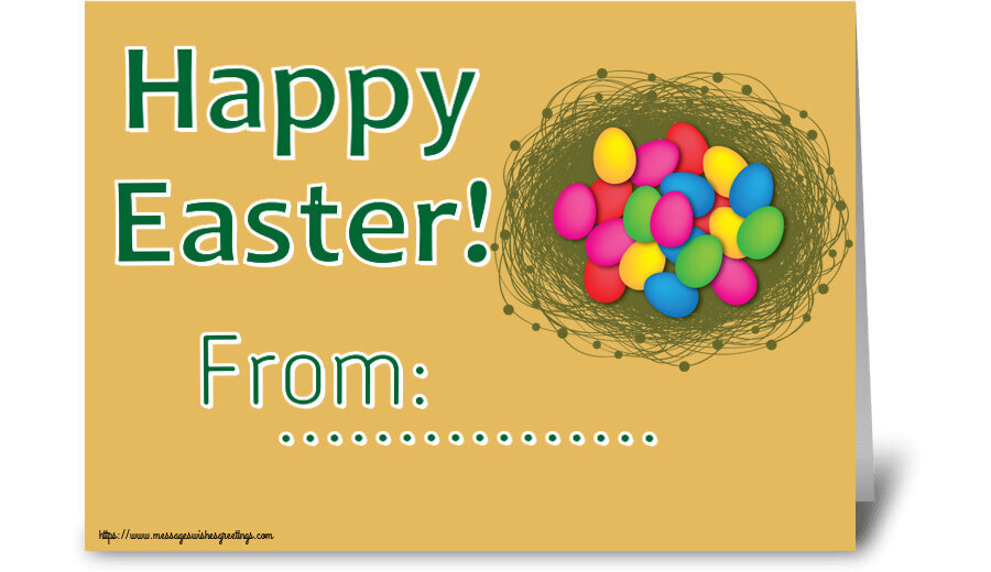 Custom Greetings Cards for Easter - Happy Easter! From: ...
