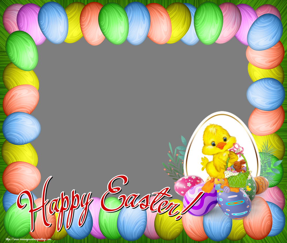Custom Greetings Cards for Easter - Happy Easter! - Photo Frame