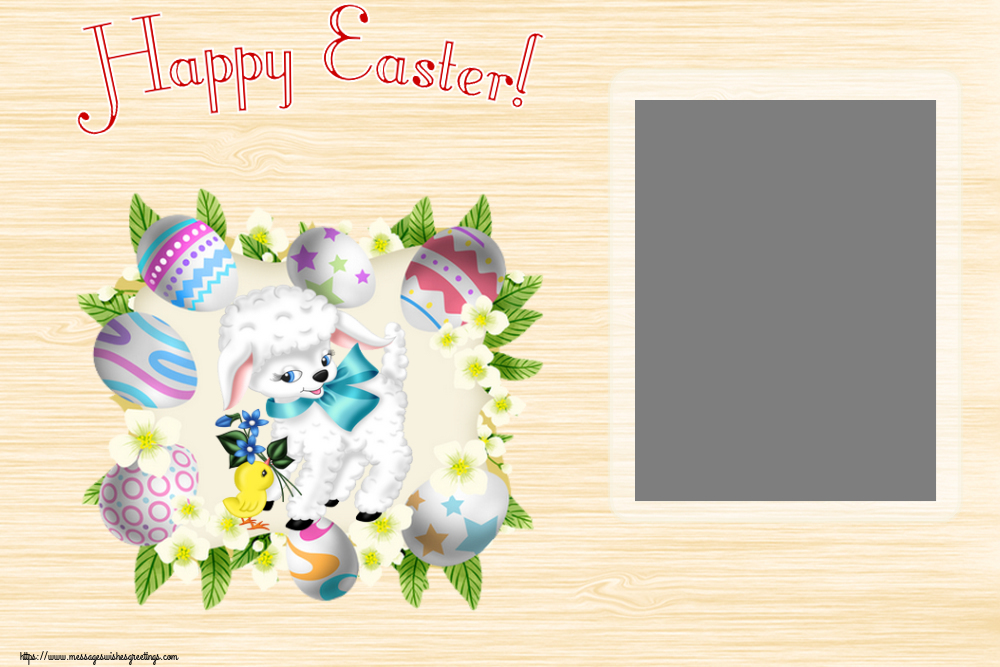 Custom Greetings Cards for Easter - Happy Easter! - Photo Frame