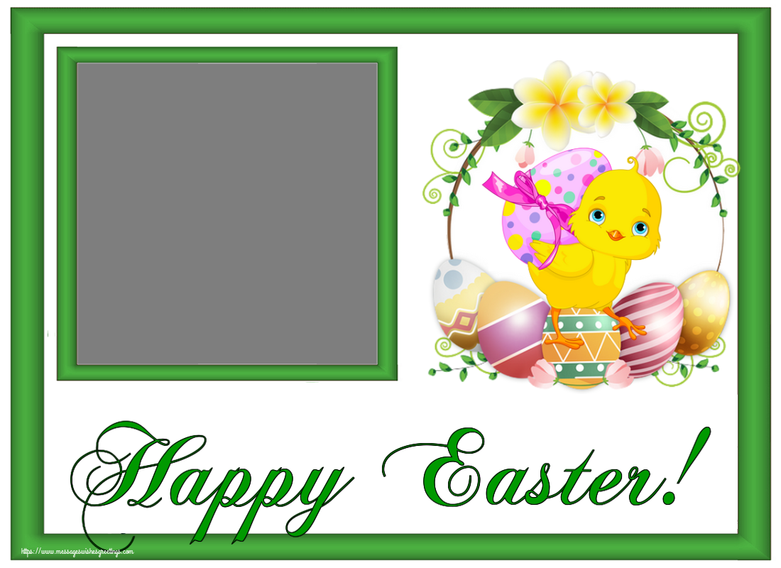 Custom Greetings Cards for Easter - Happy Easter! - Create with your facebook profile photo