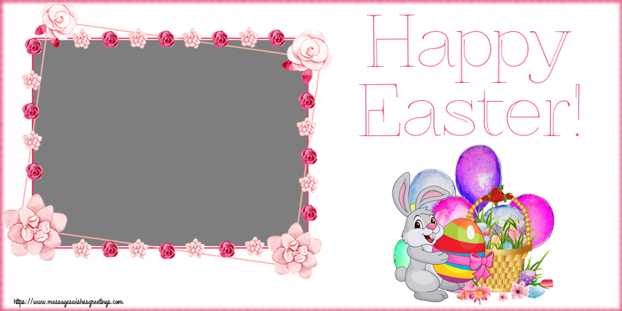 Custom Greetings Cards for Easter - Happy Easter! - Photo Frame