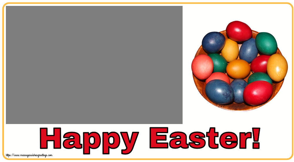 Custom Greetings Cards for Easter - Happy Easter! - Photo Frame