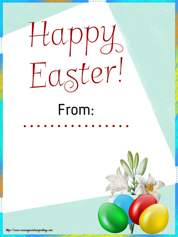 Custom Greetings Cards for Easter - Eggs | Happy Easter! From: ...