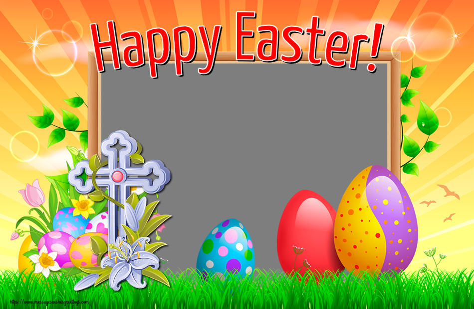Custom Greetings Cards for Easter - Happy Easter! - Photo Frame