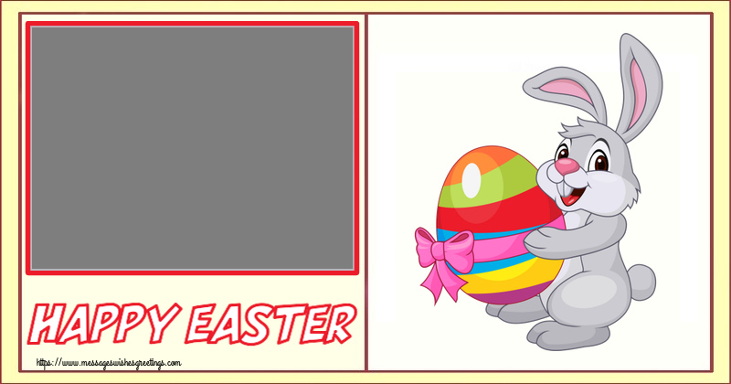 Custom Greetings Cards for Easter - Happy Easter! - Photo Frame