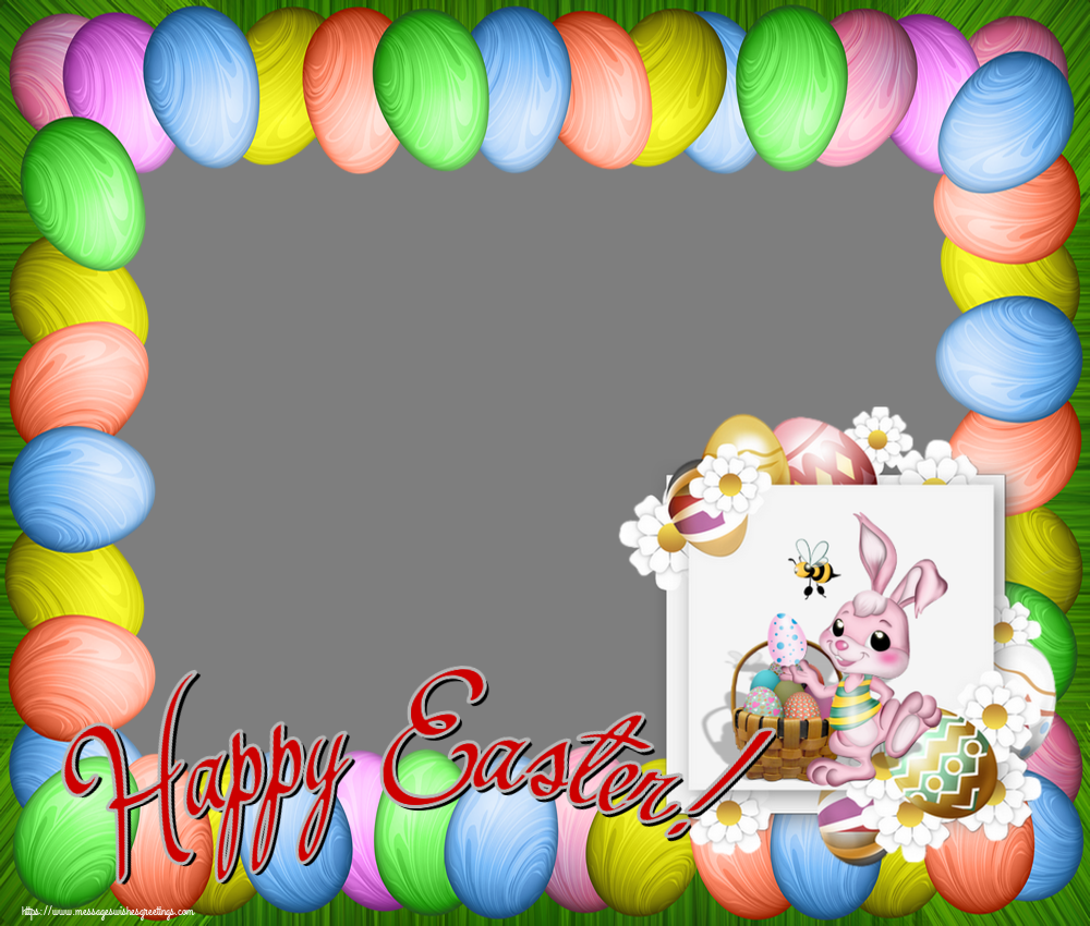 Custom Greetings Cards for Easter - Happy Easter! - Photo Frame