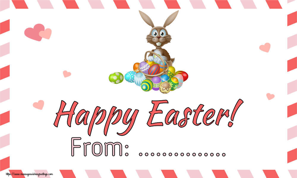Custom Greetings Cards for Easter - Rabbit | Happy Easter! From: ...