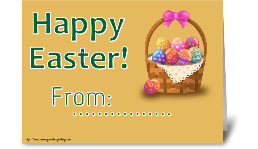 Custom Greetings Cards for Easter - Happy Easter! From: ...