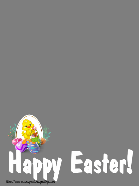 Custom Greetings Cards for Easter - Happy Easter! - Photo Frame