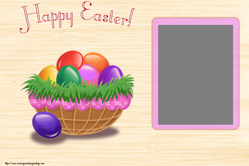 Custom Greetings Cards for Easter - Happy Easter! - Photo Frame