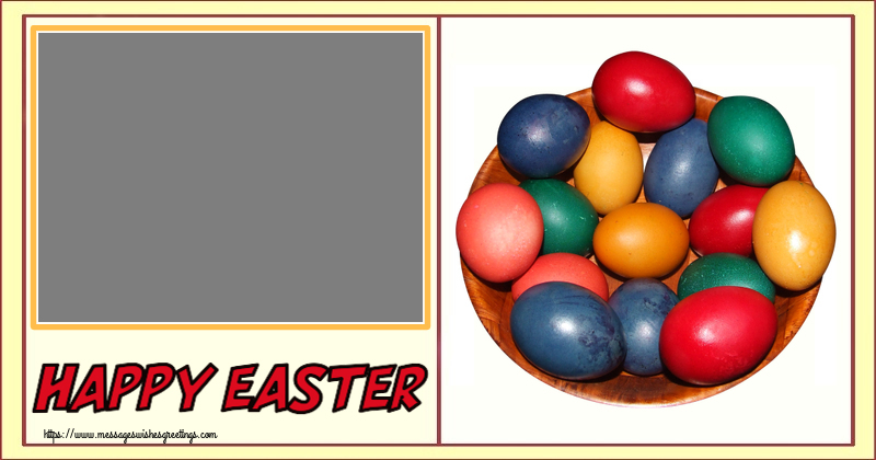 Custom Greetings Cards for Easter - Happy Easter! - Photo Frame