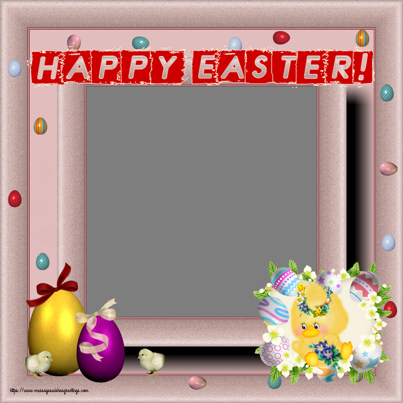 Custom Greetings Cards for Easter - Happy Easter! - Create with your facebook profile photo