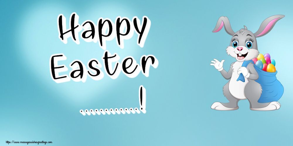 Custom Greetings Cards for Easter - Rabbit | Happy Easter ...!