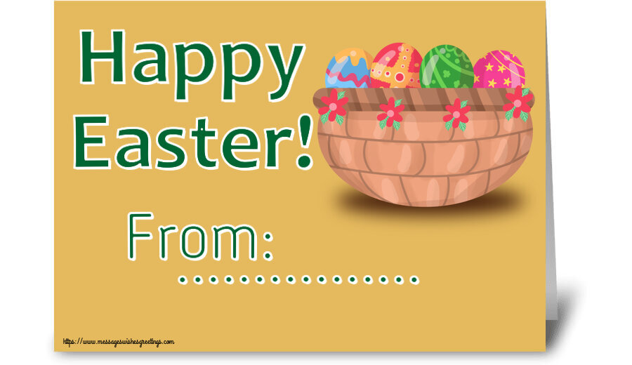 Custom Greetings Cards for Easter - Happy Easter! From: ...