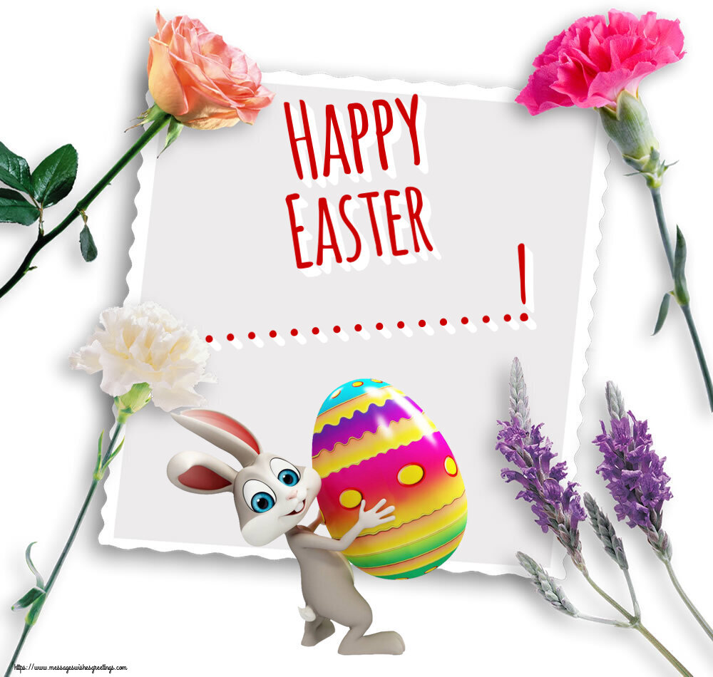 Custom Greetings Cards for Easter - Rabbit | Happy Easter ...!