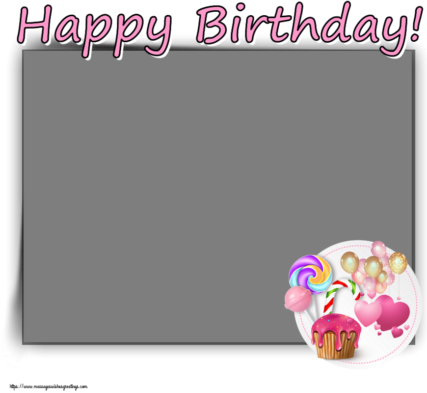 Custom Greetings Cards for kids - Happy Birthday! - Photo Frame