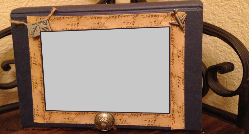 Custom Greetings Cards with Photo - Vintage photo frame