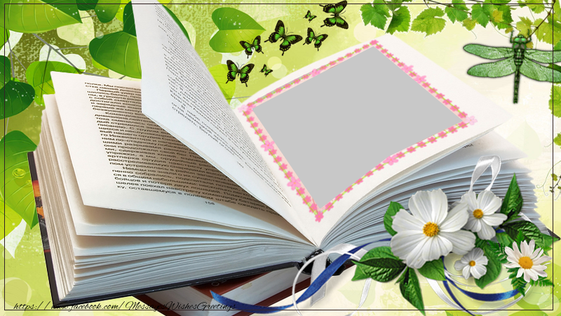 Custom Greetings Cards with Photo - Your book photo frame