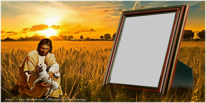 Custom Greetings Cards with Photo - Jesus photo frame