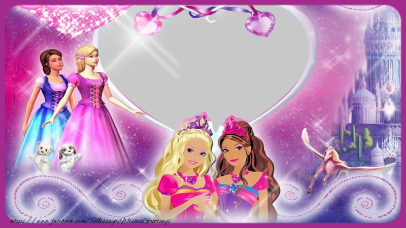 Custom Greetings Cards with Photo - Barbie photo frame