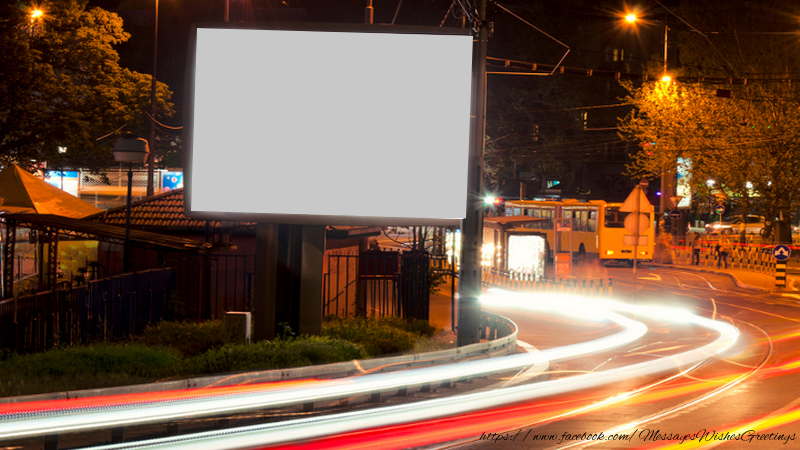 Custom Greetings Cards with Photo - City by night