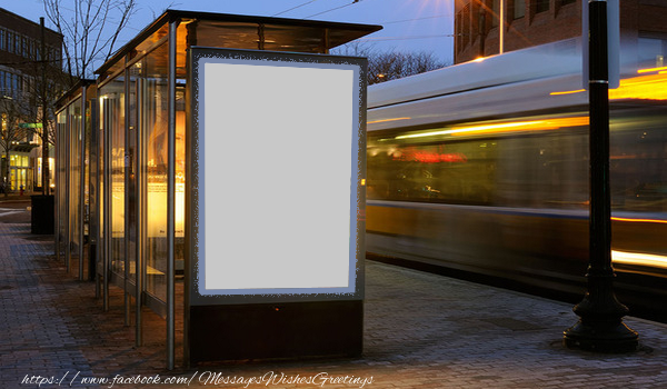 Custom Greetings Cards with Photo - Station view photo frame