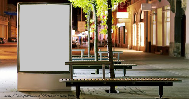 Custom Greetings Cards with Photo - Street view photo frame