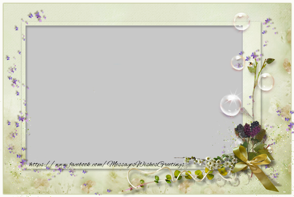Custom Greetings Cards with Photo - Photo frame with flowers