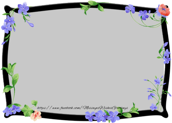 Custom Greetings Cards with Photo - Photo frame with flowers