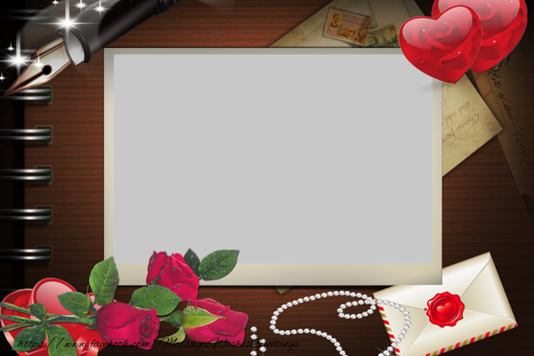 Custom Greetings Cards with Photo - Romantic photo frame