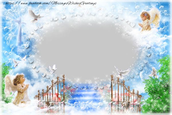 Custom Greetings Cards with Photo - Angels photo frame