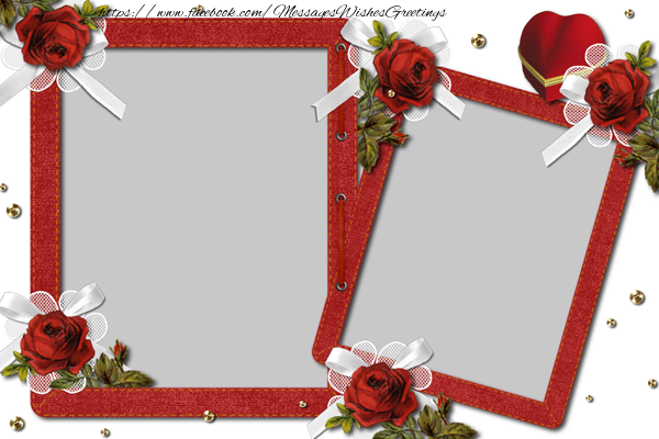 Custom Greetings Cards with Photo - Red photo frame
