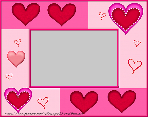 Custom Greetings Cards with Photo - Rama foto cu inimi