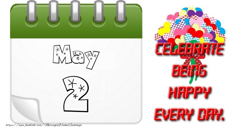 Greetings Cards of 2 May - May 2Celebrate being Happy every day.