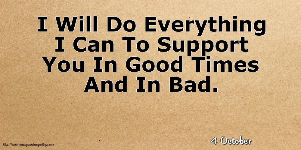 Greetings Cards of 4 October - 4 October - I Will Do Everything I Can