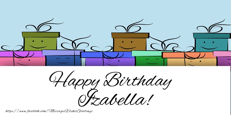 Greetings Cards for Birthday - Happy Birthday Izabella!