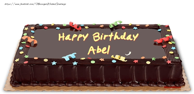 Greetings Cards for Birthday - Cake | Happy Birthday Abel